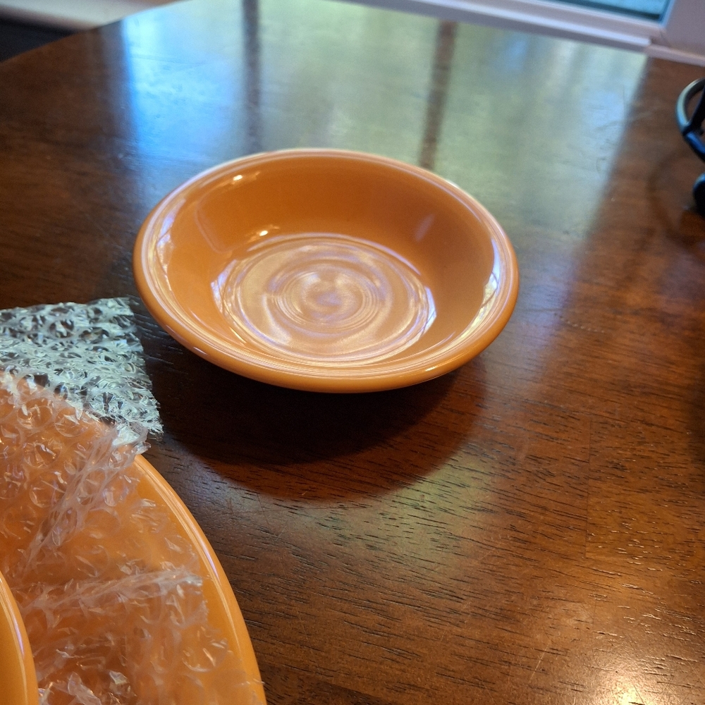 Fiestaware Melon Butterscotch Salad Plate Sauce Bowl Cup & Saucer 4 Pcs Excel - Picture 2 of 9